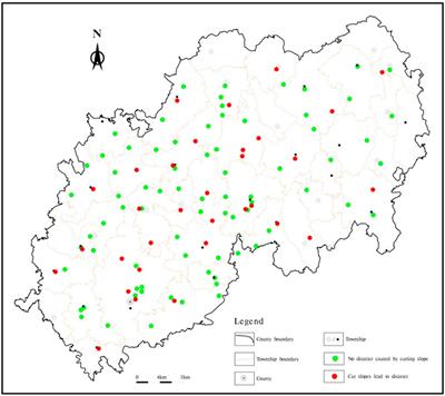 Study on the threshold value of disaster-causing factors of engineering slope cutting in red-layer areas